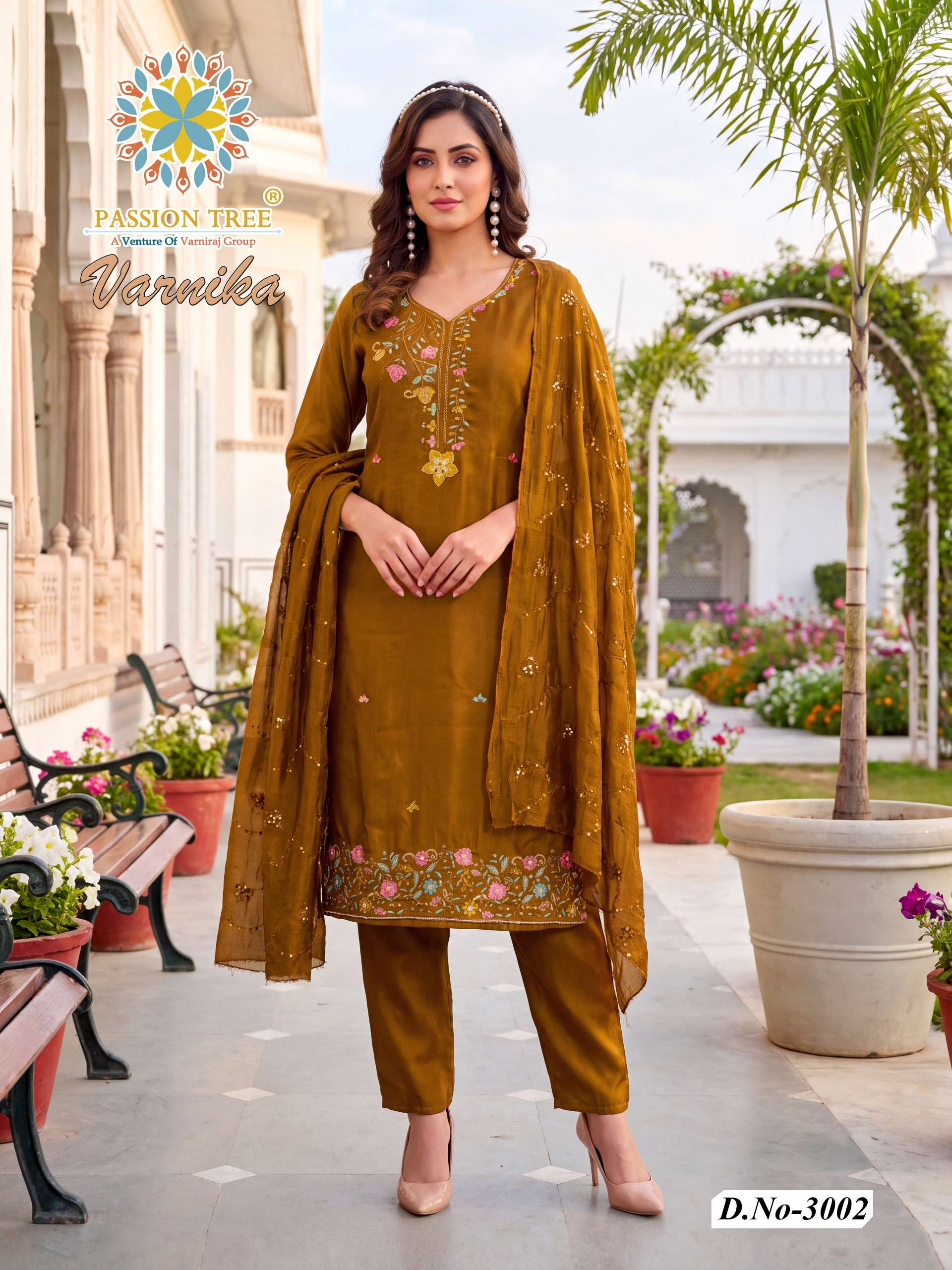 PASSION TREE VARNIKA VOL 3 SILK WITH INNER STRAIGHT KURTI WITH PANT & DUPATTA TEXTILE SHOP